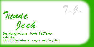 tunde jech business card